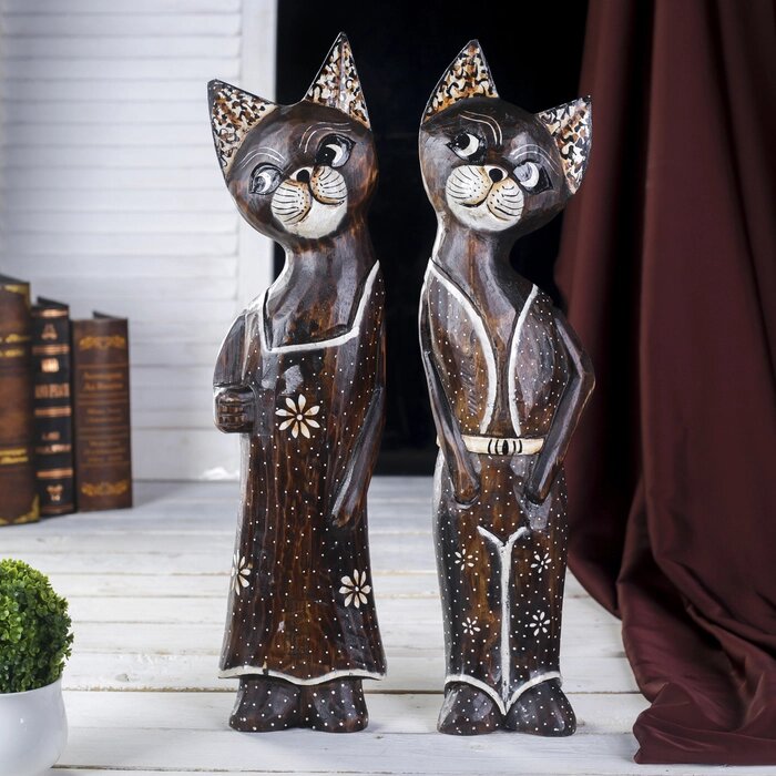 Набор кошек сувенирных "Парочка котов в одежде", 2 шт от компании Интернет-гипермаркет «MOLL» - фото 1