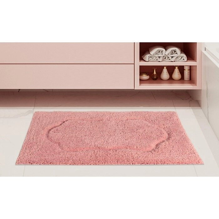 Набор ковриков для ванной, размер 60х100 см, 50х70 см, цвет пепельная роза от компании Интернет-гипермаркет «MOLL» - фото 1