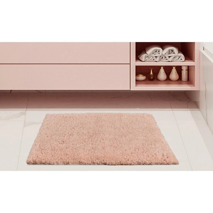 Набор ковриков для ванной, размер 60х100 см, 50х70 см, цвет пудра от компании Интернет-гипермаркет «MOLL» - фото 1