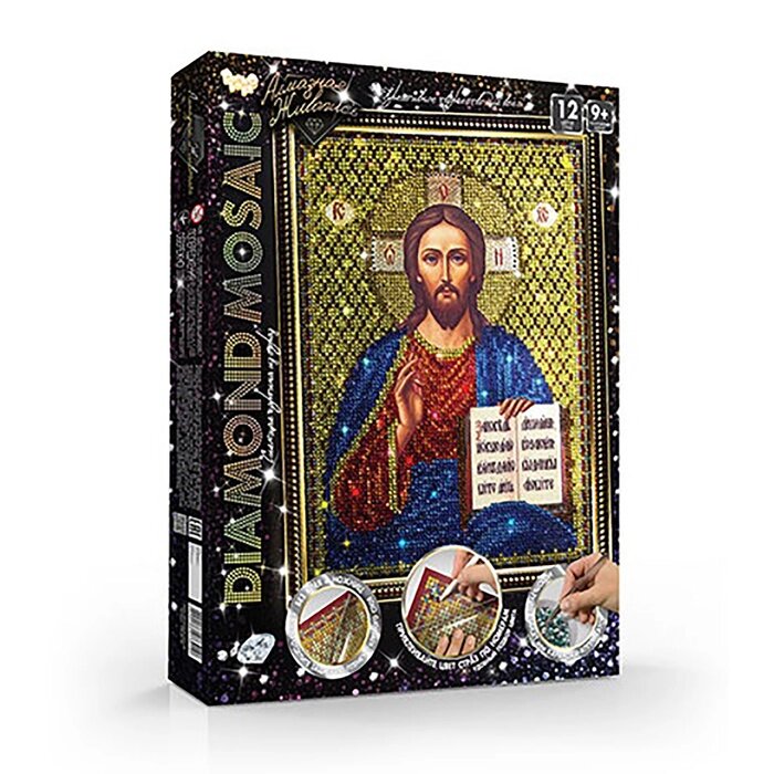 Набор креативного творчества "Diamond Mosaic. Иисус Христос" малый от компании Интернет-гипермаркет «MOLL» - фото 1