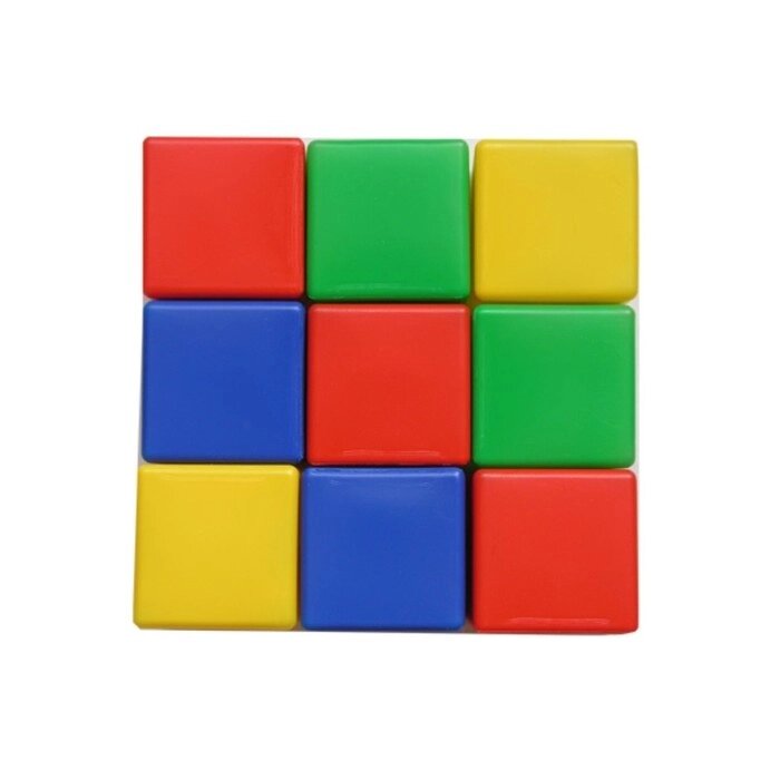 Набор кубиков, 9 элементов, 8 см от компании Интернет-гипермаркет «MOLL» - фото 1