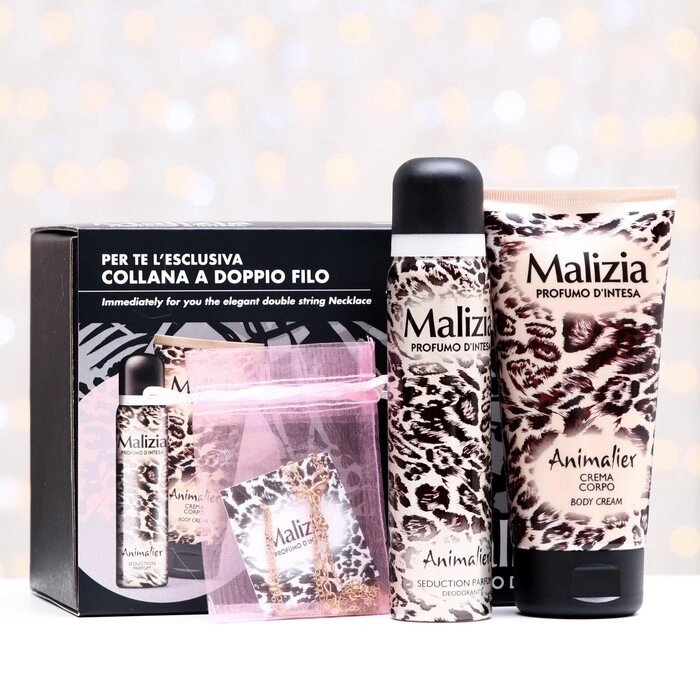 Набор MALIZIA: парфюмированный крем для тела,150 мл+парфюмированный дезодорант,150 мл от компании Интернет-гипермаркет «MOLL» - фото 1