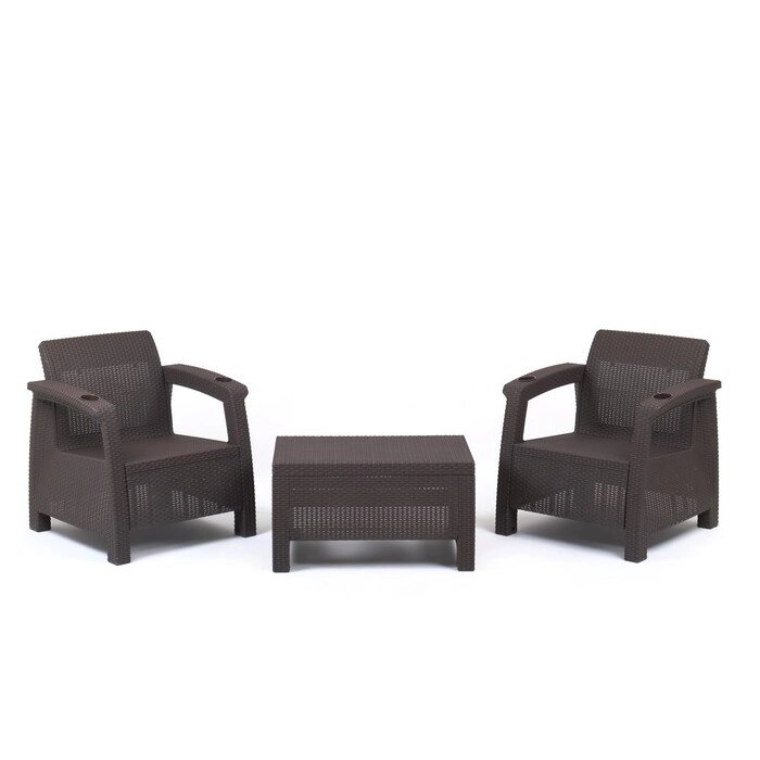 Набор мебели два кресла  + стол, шоколад от компании Интернет-гипермаркет «MOLL» - фото 1