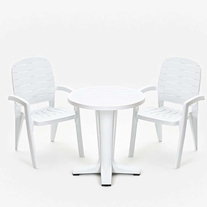 Набор мебели Прованс белый, 2 кресла + стол от компании Интернет-гипермаркет «MOLL» - фото 1