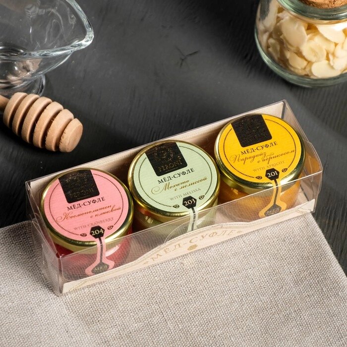 Набор мёда-суфле Peroni Серия Коктейль, 3 х 30 г от компании Интернет-гипермаркет «MOLL» - фото 1