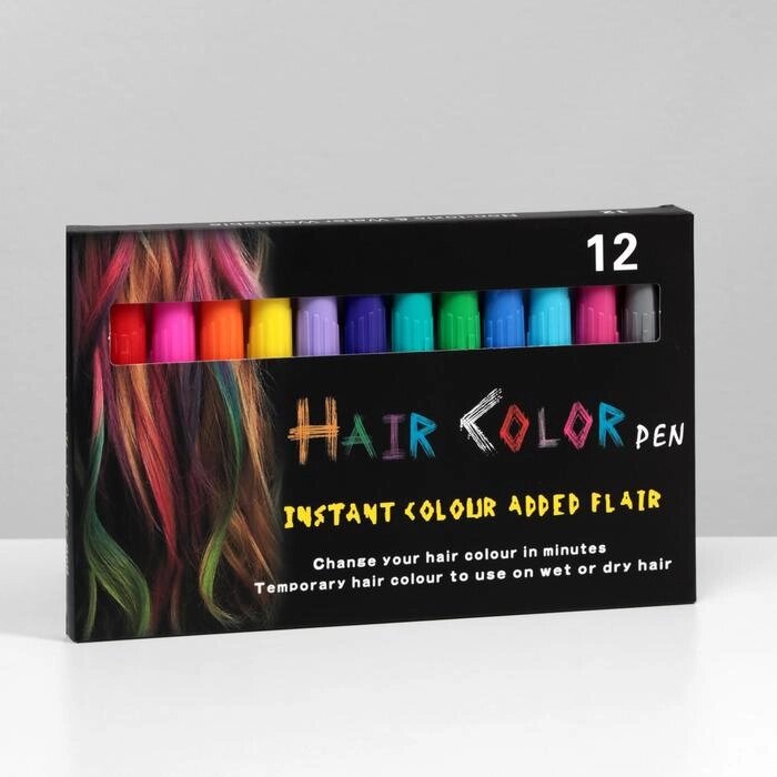 Набор мелков-карандашей для волос, 12 шт. от компании Интернет-гипермаркет «MOLL» - фото 1