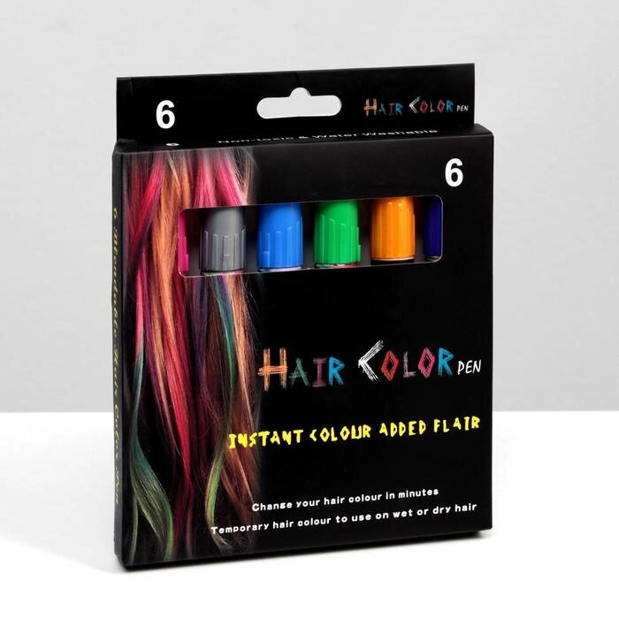 Набор мелков-карандашей для волос, 6 шт. от компании Интернет-гипермаркет «MOLL» - фото 1