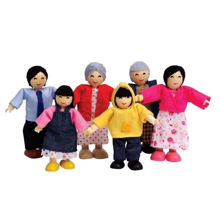 Набор мини-кукол "Счастливая азиатская семья" от компании Интернет-гипермаркет «MOLL» - фото 1
