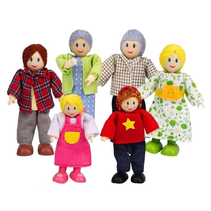 Набор мини-кукол "Счастливая европейская семья" от компании Интернет-гипермаркет «MOLL» - фото 1