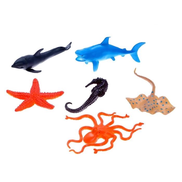 Набор морских животных "Подводное братство", 6 шт  МИКС от компании Интернет-гипермаркет «MOLL» - фото 1