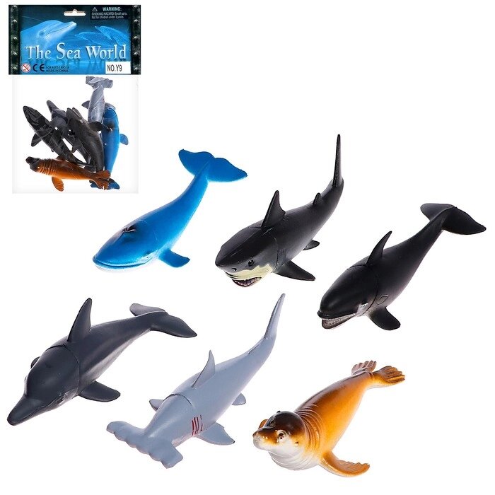 Набор морских животных "Подводный мир", 6 фигурок от компании Интернет-гипермаркет «MOLL» - фото 1