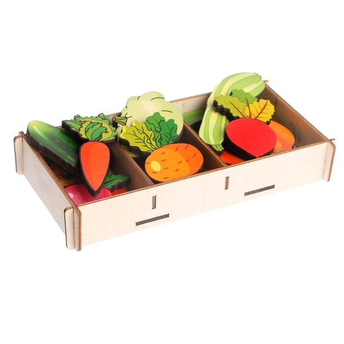 Набор "Овощи на магнитах" в коробке 16 дет. арт. 8404 от компании Интернет-гипермаркет «MOLL» - фото 1