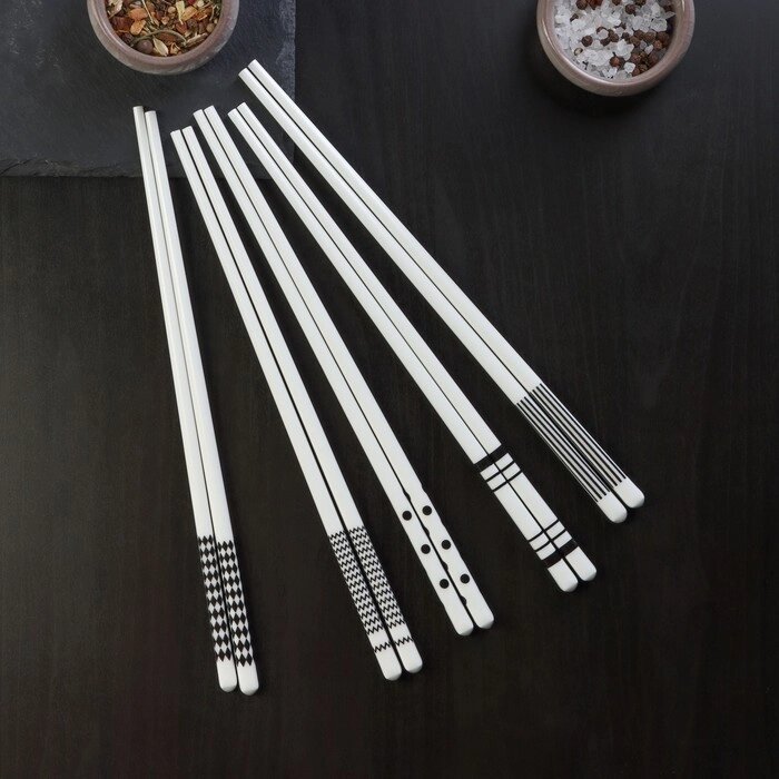 Набор палочек для суши 5 шт 24,5см "Геометрия" от компании Интернет-гипермаркет «MOLL» - фото 1
