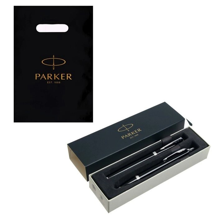Набор Parker IM Core FK221 Black CT, ручка перьевая, ручка шариковая, подарочная коробка. от компании Интернет-гипермаркет «MOLL» - фото 1