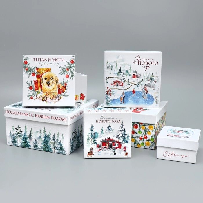 Набор подарочных коробк 6 в 1 "Исполнения желаний", 10  10  6 – 20  20  11 см от компании Интернет-гипермаркет «MOLL» - фото 1