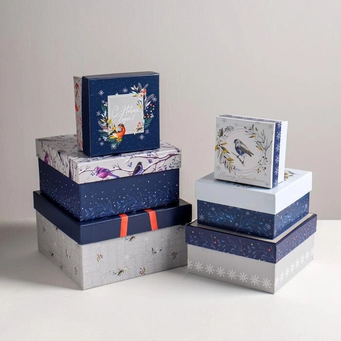 Набор подарочных коробок 6 в 1 "Новогодний", 10  10  6 - 20  20  11 см от компании Интернет-гипермаркет «MOLL» - фото 1