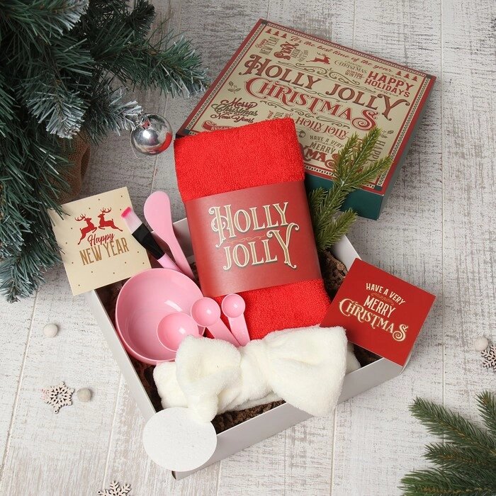 Набор подарочный Holly Jolly полотенце и акс от компании Интернет-гипермаркет «MOLL» - фото 1