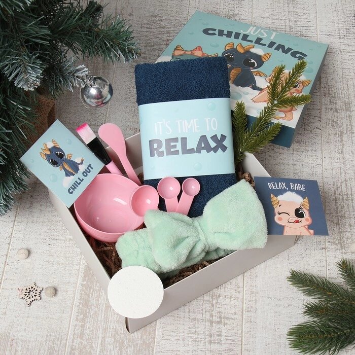 Набор подарочный Relax полотенце и акс от компании Интернет-гипермаркет «MOLL» - фото 1