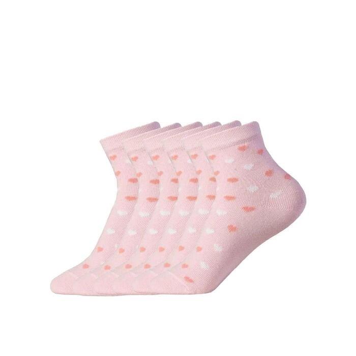 Набор подростковых носков, размер размер 18-20, 6 пар, цвет розовый от компании Интернет-гипермаркет «MOLL» - фото 1