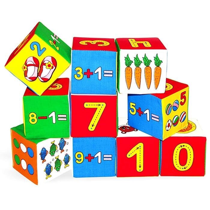 Набор развивающих мягких кубиков "Умная математика" от компании Интернет-гипермаркет «MOLL» - фото 1