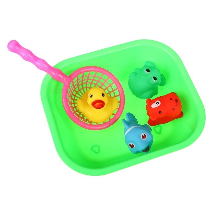 Набор резиновых игрушек для игры в ванной "Морские забавы", 6 предметов, цвета МИКС от компании Интернет-гипермаркет «MOLL» - фото 1