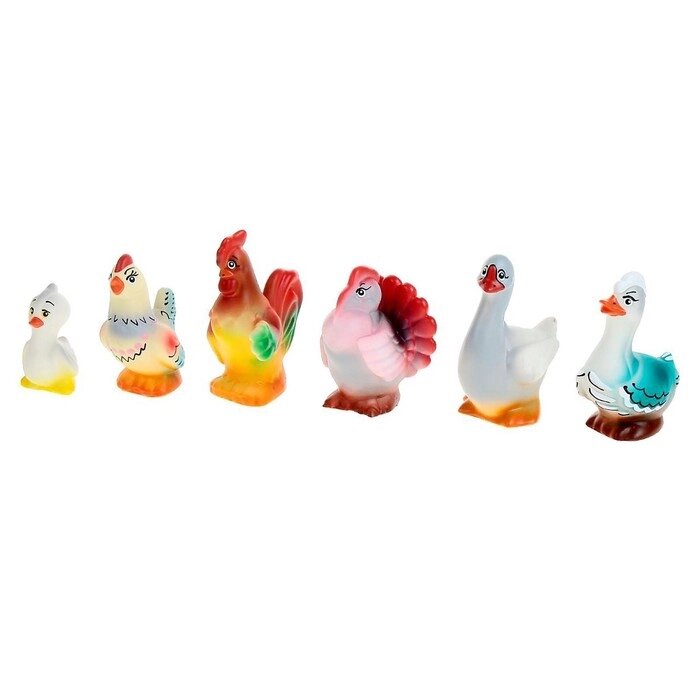 Набор резиновых игрушек "Птицеферма" от компании Интернет-гипермаркет «MOLL» - фото 1