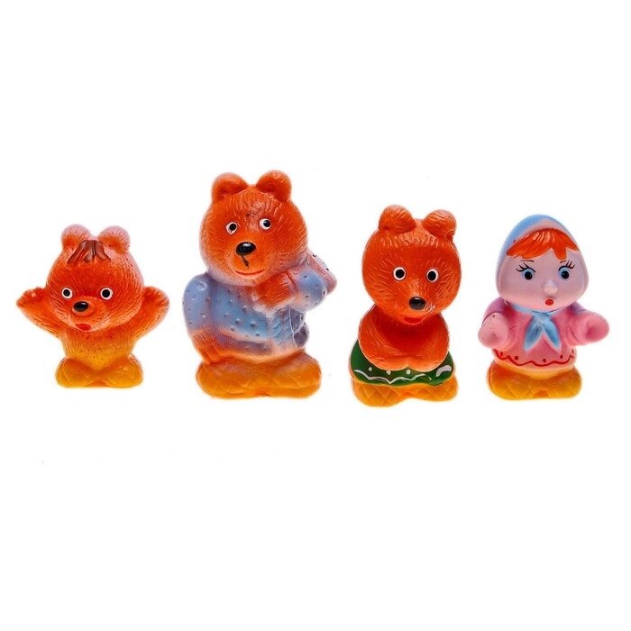 Набор резиновых игрушек "Три медведя" от компании Интернет-гипермаркет «MOLL» - фото 1
