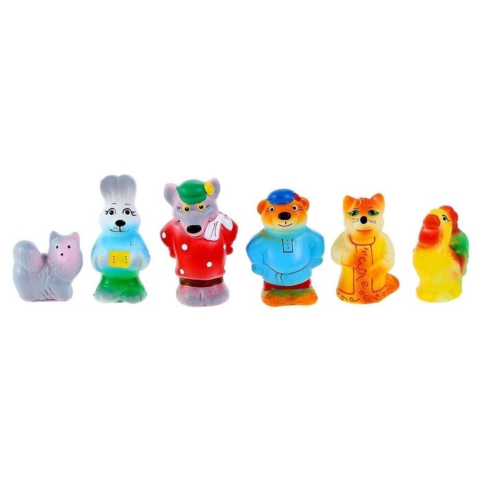 Набор резиновых игрушек "Заюшкина избушка" от компании Интернет-гипермаркет «MOLL» - фото 1