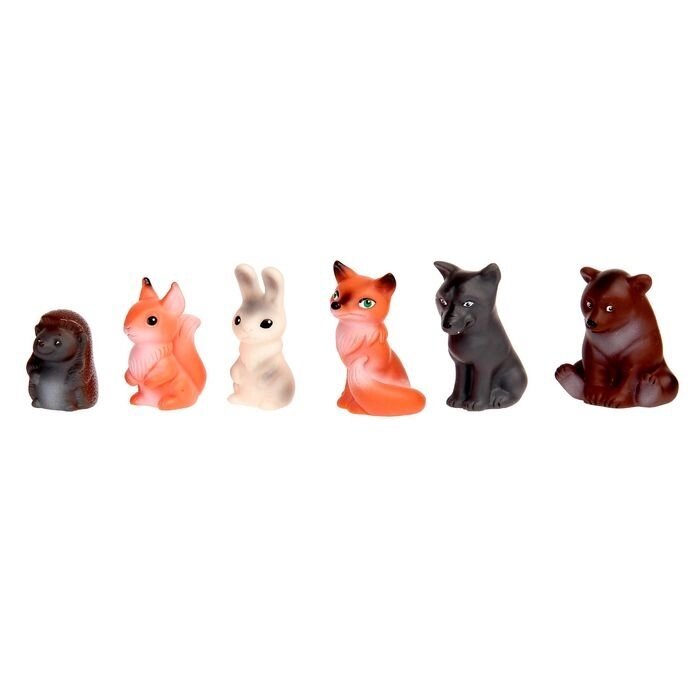 Набор резиновых игрушек "Животные леса" от компании Интернет-гипермаркет «MOLL» - фото 1