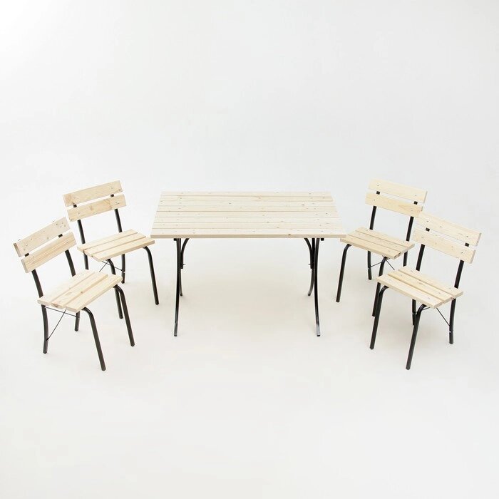 Набор садовой мебели  LAKSI ГАРДЕН: стол, 4 стула от компании Интернет-гипермаркет «MOLL» - фото 1