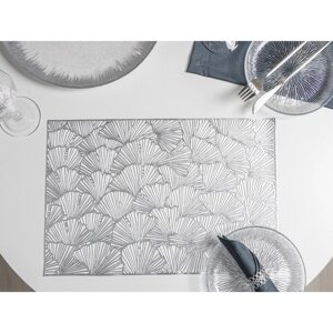 Набор салфеток кухонных "Веер", 4 шт, 3838 см, цвет серебро