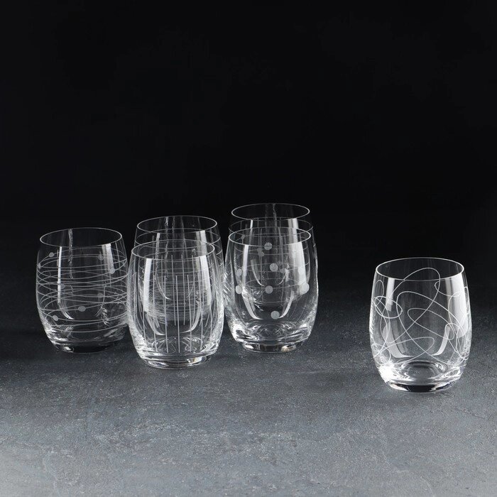 Набор стаканов для виски "Клаб Elements", 6 шт, 300 мл, хрустальное стекло от компании Интернет-гипермаркет «MOLL» - фото 1