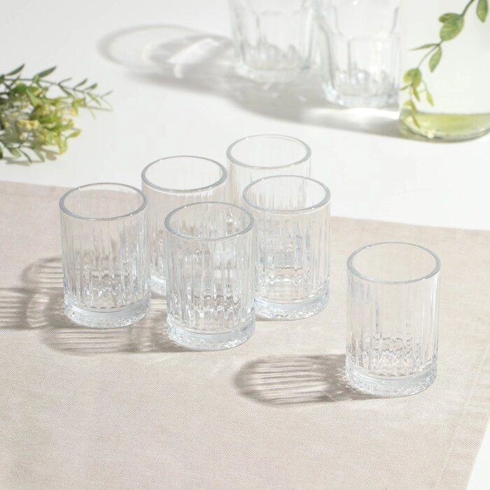 Набор стаканов Elysia, стеклянный, 110 мл, 6 шт от компании Интернет-гипермаркет «MOLL» - фото 1