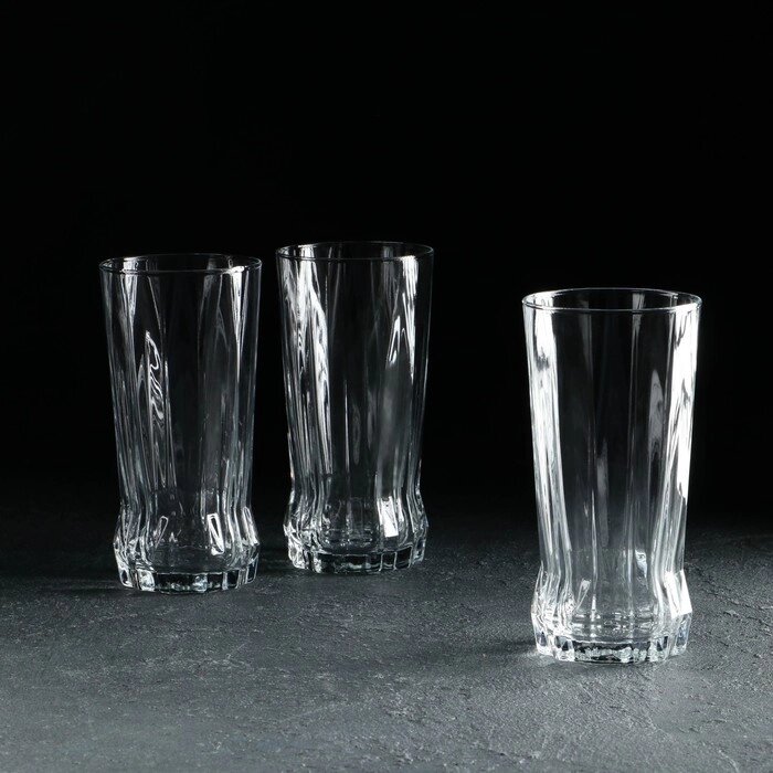 Набор стаканов Gaia, 3 шт, 285 мл, стекло от компании Интернет-гипермаркет «MOLL» - фото 1