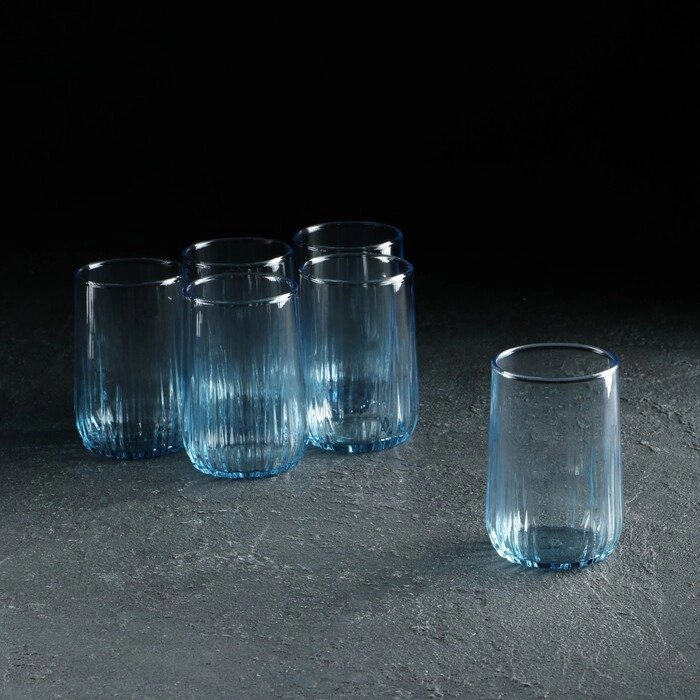 Набор стаканов Nova, 6 шт, 135 мл, голубой от компании Интернет-гипермаркет «MOLL» - фото 1