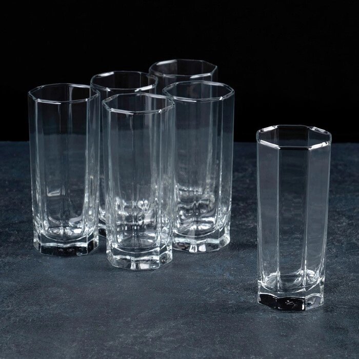 Набор стаканов высоких для коктейля "Кошем", 265 мл, 6 шт от компании Интернет-гипермаркет «MOLL» - фото 1