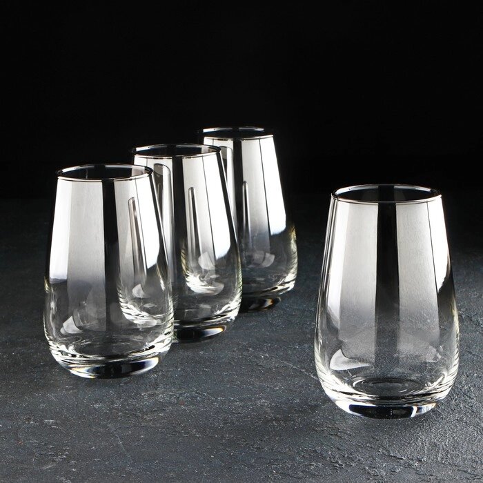 Набор стаканов высоких "Серебряная дымка", 350 мл, 4 шт от компании Интернет-гипермаркет «MOLL» - фото 1