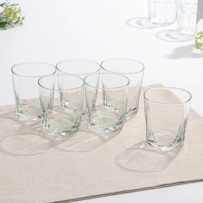 Набор стеклянных низких стаканов EIFFEL, 300 мл, 6 шт, цвет прозрачный от компании Интернет-гипермаркет «MOLL» - фото 1