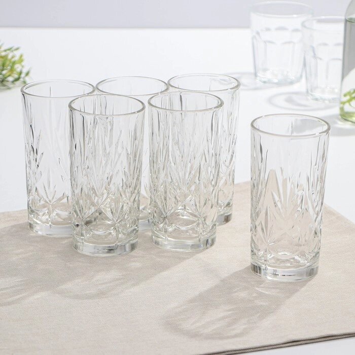 Набор стеклянных высоких стаканов ANNECY, 350 мл, 6 шт, цвет прозрачный от компании Интернет-гипермаркет «MOLL» - фото 1