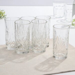Набор стеклянных высоких стаканов ANNECY, 350 мл, 6 шт, цвет прозрачный