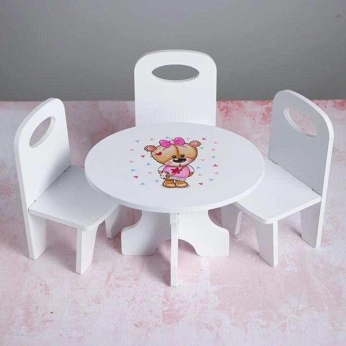 Набор стол+стулья, серия "Мишутки" от компании Интернет-гипермаркет «MOLL» - фото 1
