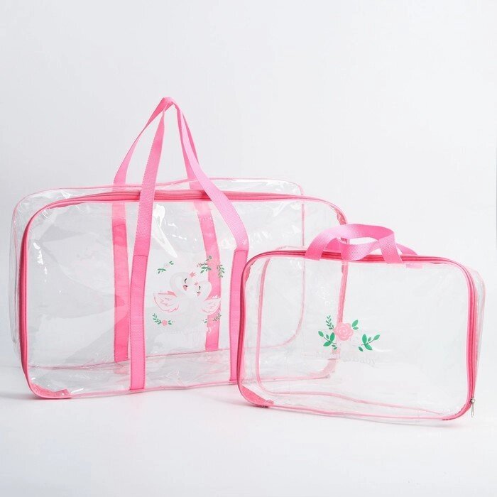 Набор сумка в роддом и косметичка "Лебеди" от компании Интернет-гипермаркет «MOLL» - фото 1