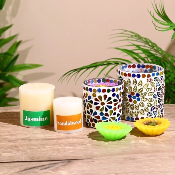 Набор свечей "Сандал + жасмин" 5 штук от компании Интернет-гипермаркет «MOLL» - фото 1