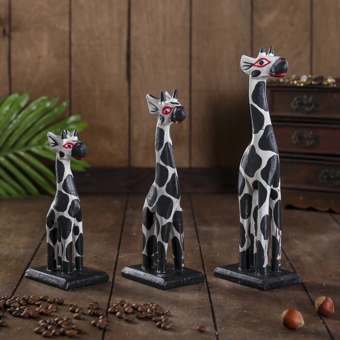 Набор жирафов "Пятнистые жирафы", 3 шт от компании Интернет-гипермаркет «MOLL» - фото 1