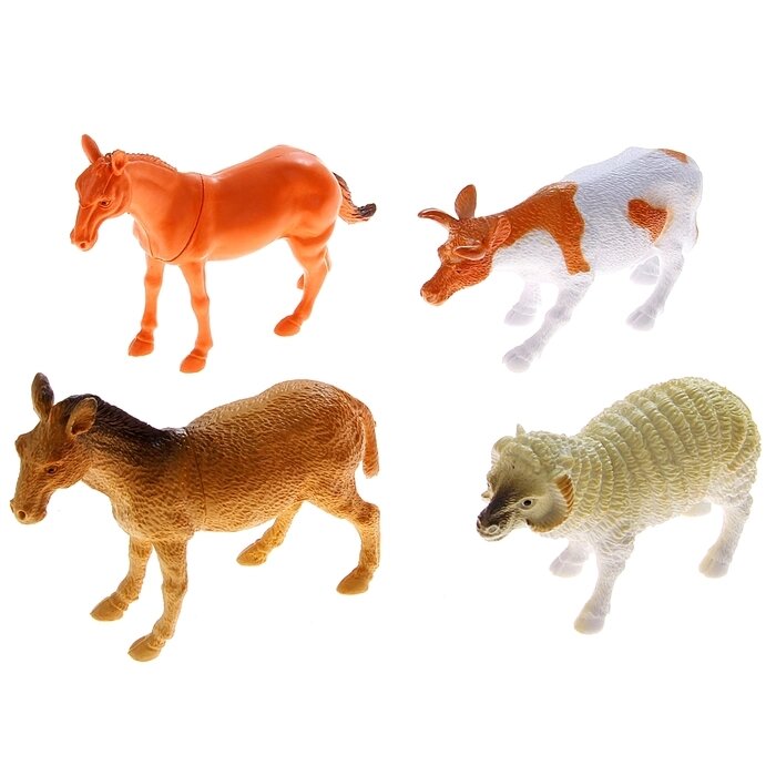 Набор животных "Ферма", 4 фигурки от компании Интернет-гипермаркет «MOLL» - фото 1