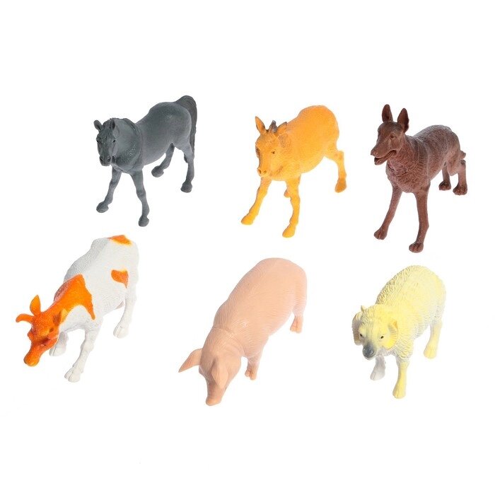 Набор животных "Фермерское хозяйство", 6 фигурок от компании Интернет-гипермаркет «MOLL» - фото 1