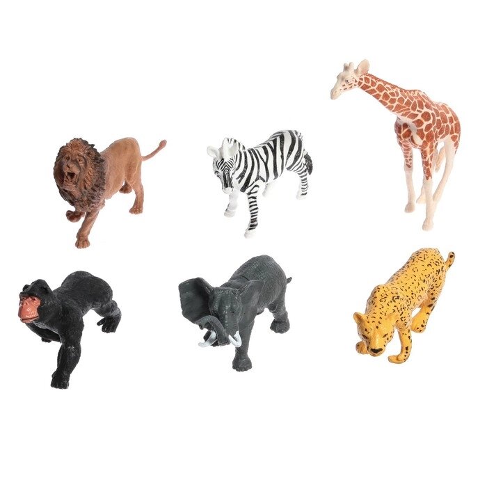 Набор животных "Звери Африки", 6 фигурок от компании Интернет-гипермаркет «MOLL» - фото 1