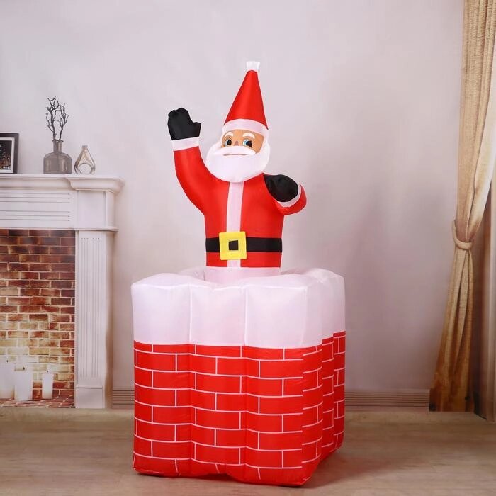 Надувная фигура "Дед Мороз" (вылезает из трубы) от компании Интернет-гипермаркет «MOLL» - фото 1
