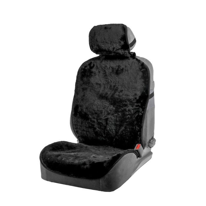 Накидка на сиденье, натуральная шерсть, 145 х 55 см, черная от компании Интернет-гипермаркет «MOLL» - фото 1