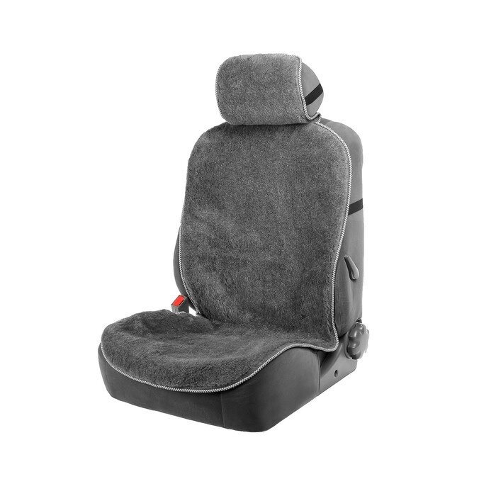 Накидка на сиденье, натуральная шерсть, 145 х 55 см, серая от компании Интернет-гипермаркет «MOLL» - фото 1